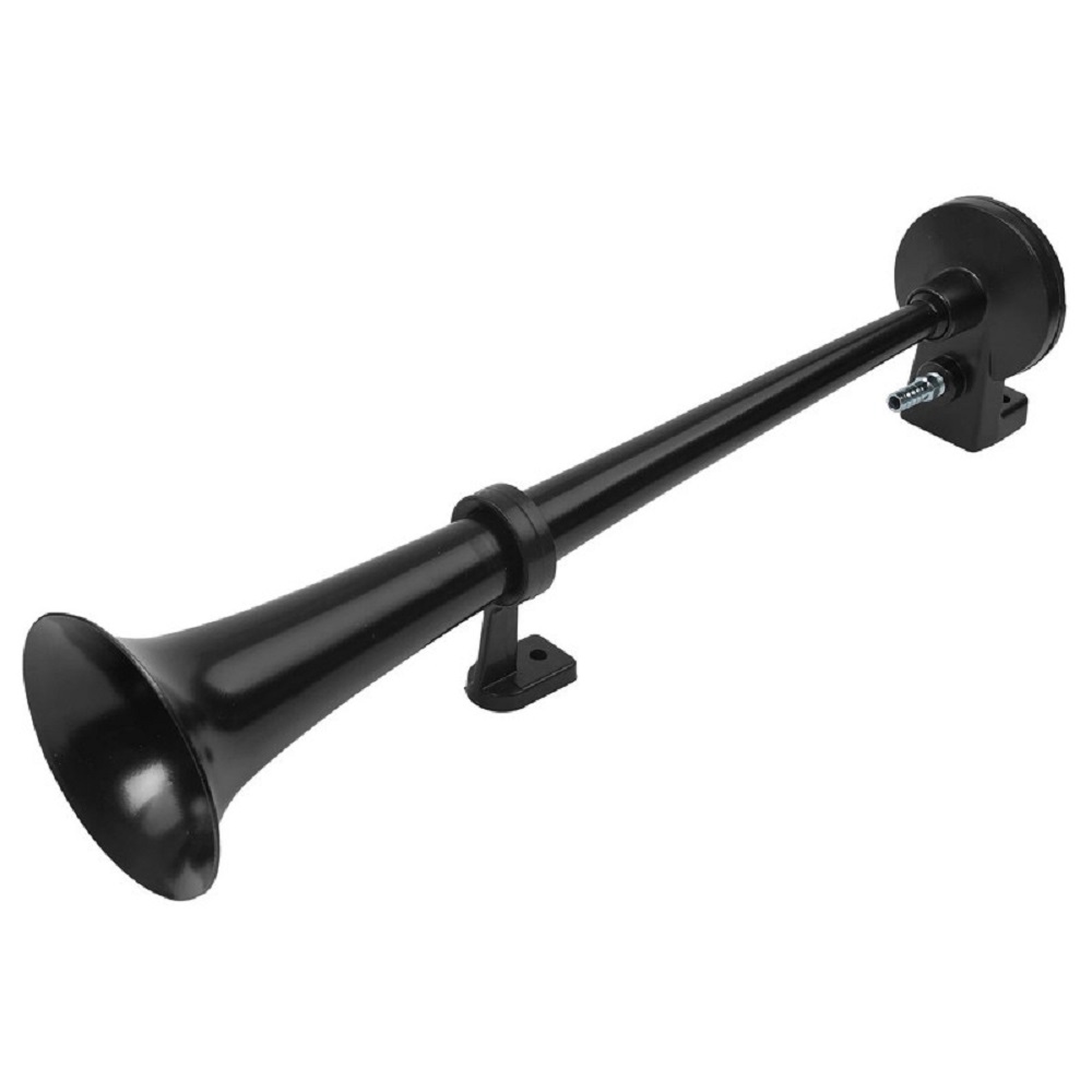 150db 12V Black Super Loud Single Trumpet Air Horn Kit Truck Lorry Boat Train — image 11
