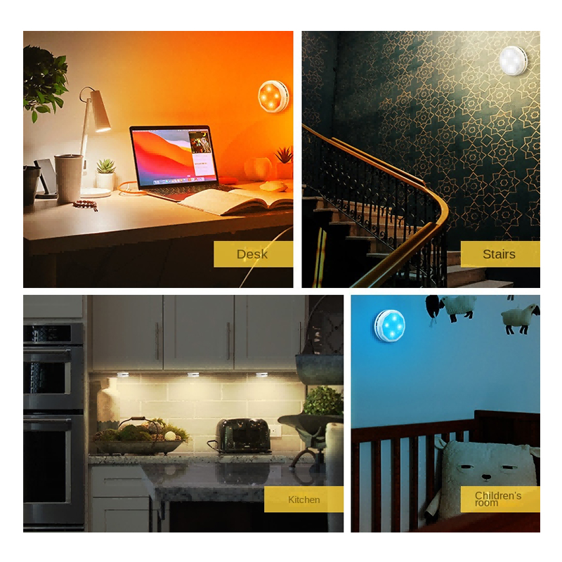3 Pcs Motion Sensor Lights Indoor, Under Cabinet Light Rechargeable, Wireless LED Closet Lights Night Light