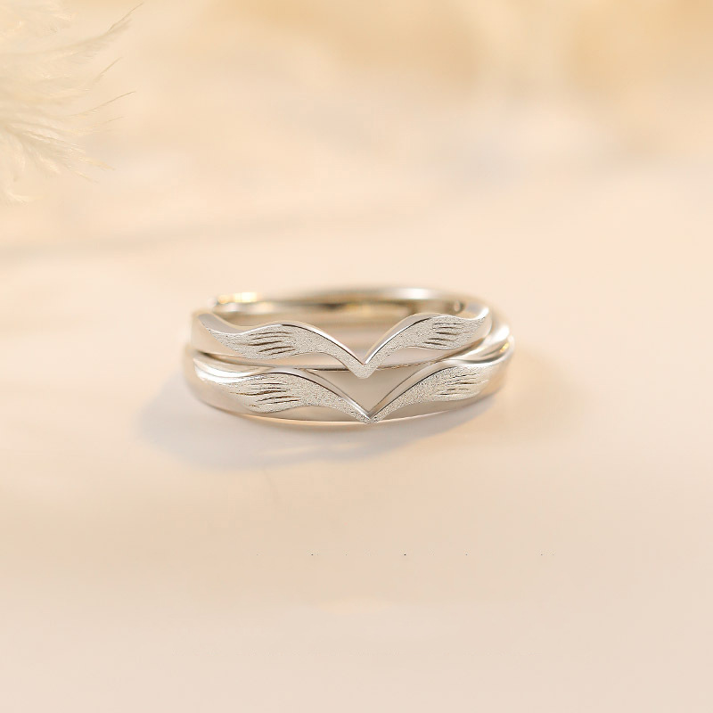 Title 6, Wings Double Wings Lover Ring representing love...