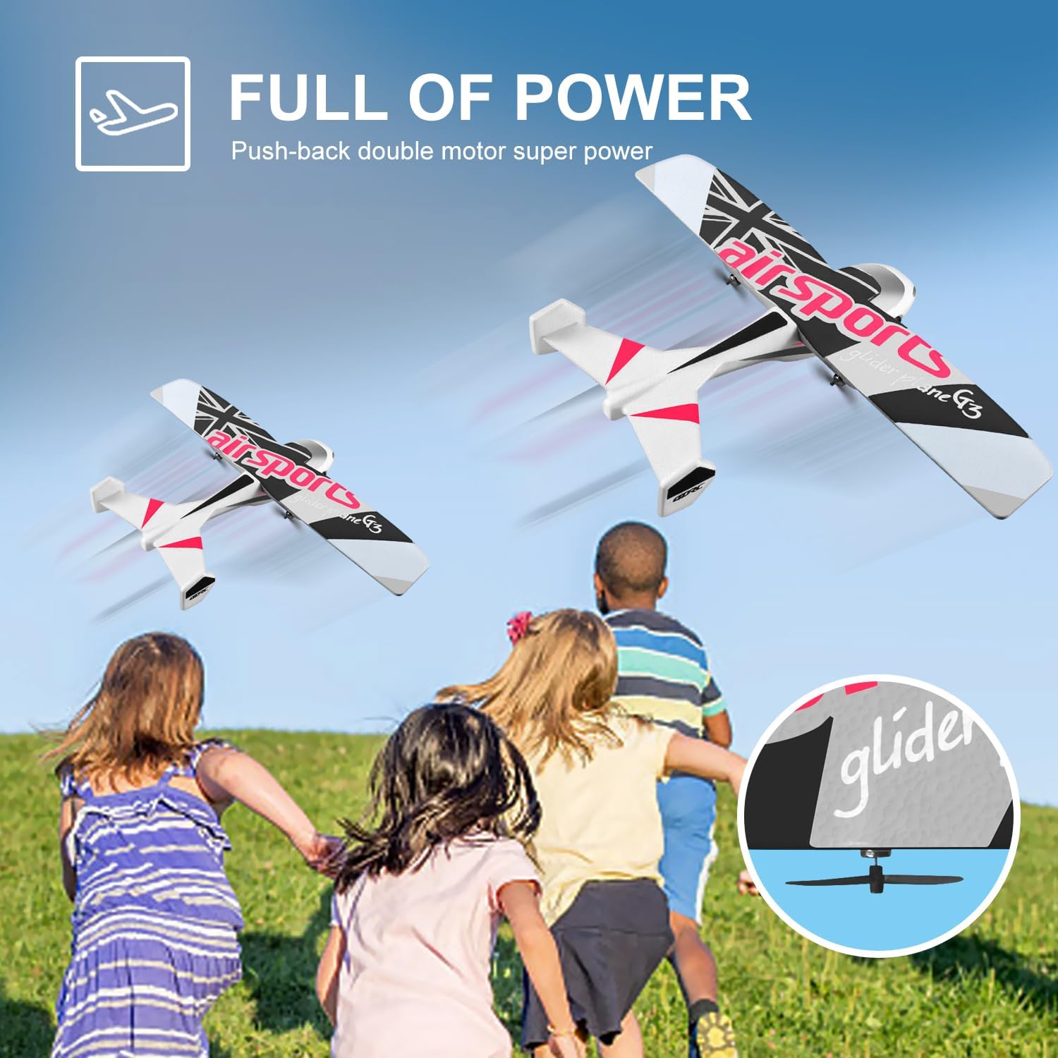 US 2026 G3 RC Plane 2.4Ghz Remote Control Airplane,Flying With 2 Batteries & Prope ,birthday Gifts,holiday Gifts For Kids Gifts,Logistics Are Random,colors Are