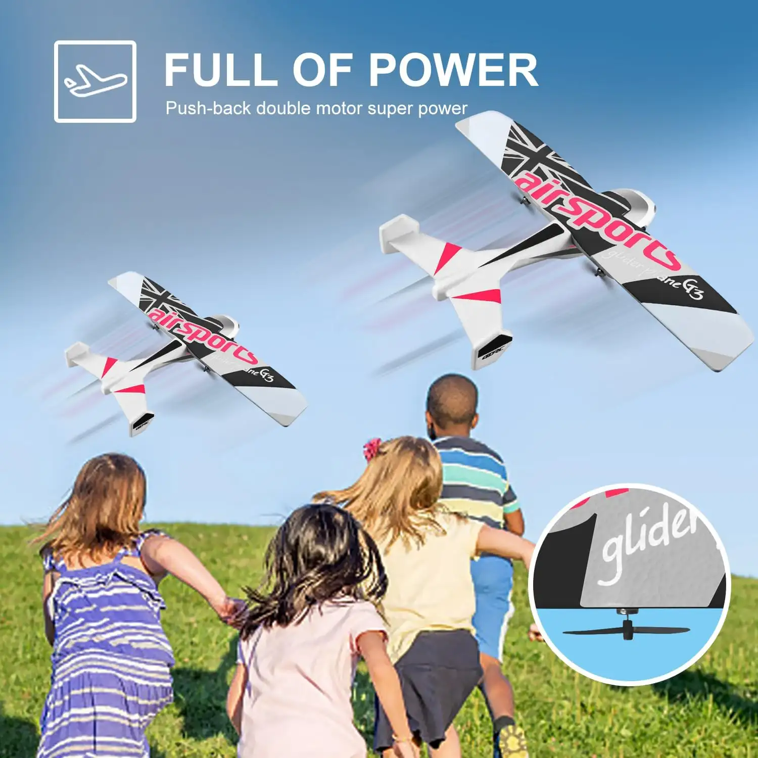 US 2026 G3 RC Plane  2.4Ghz Remote Control Airplane,Flying With 2 Batteries & Prope ,birthday Gifts,holiday Gifts For Kids Gifts,Logistics Are Random,colors Are