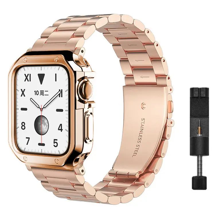 Three-bead Stainless Steel Strap TPU Case