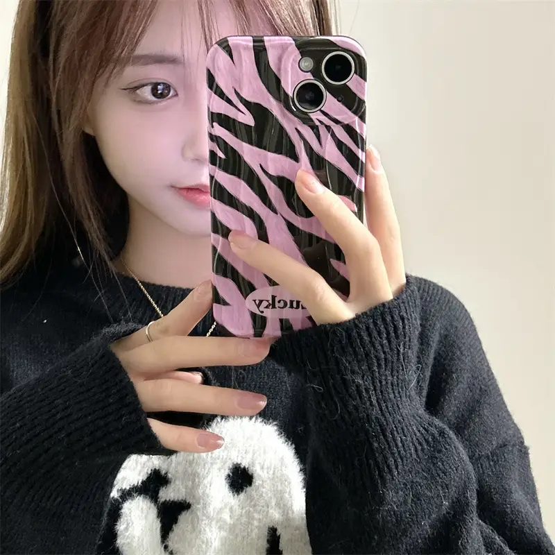 Lucky Zebra Print English Applicable IPhone14 Personality