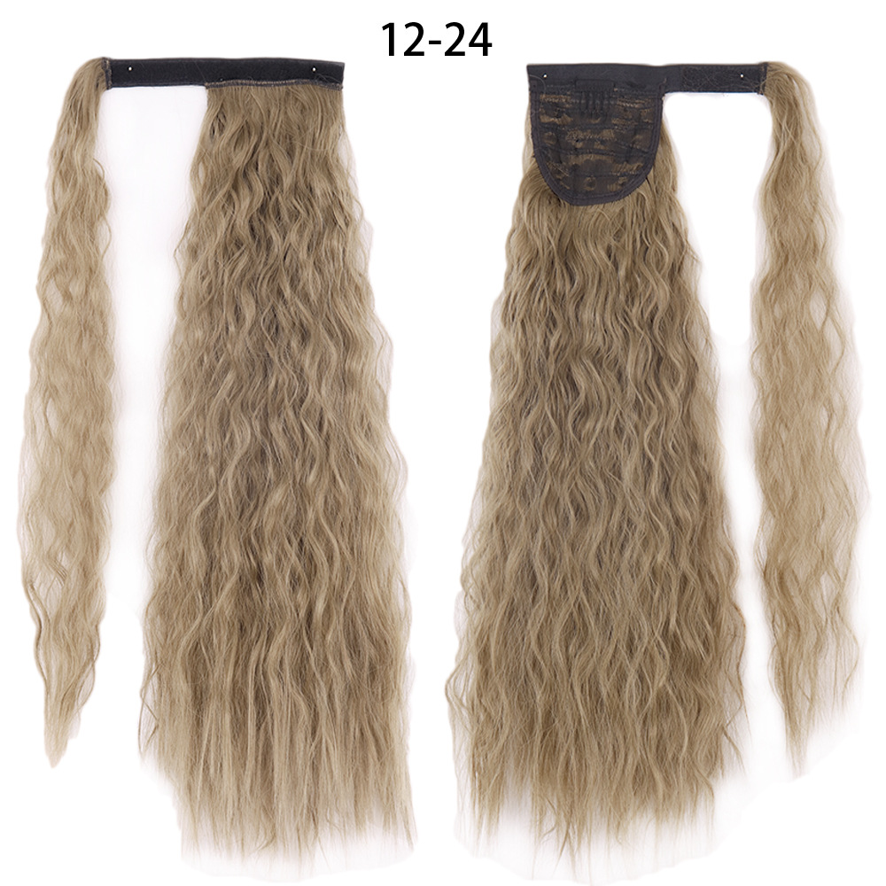 Ponytail Wig Water Wave Velcro Banding Chemical Fiber High Temperature Silk — foto 30