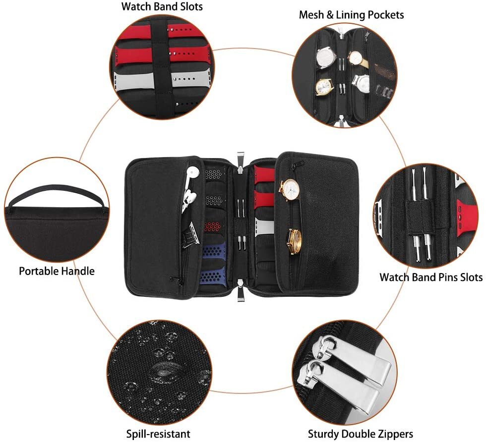 Portable Watch Strap Band Organizer Storage Bag Holder Travel Case Women — image 5