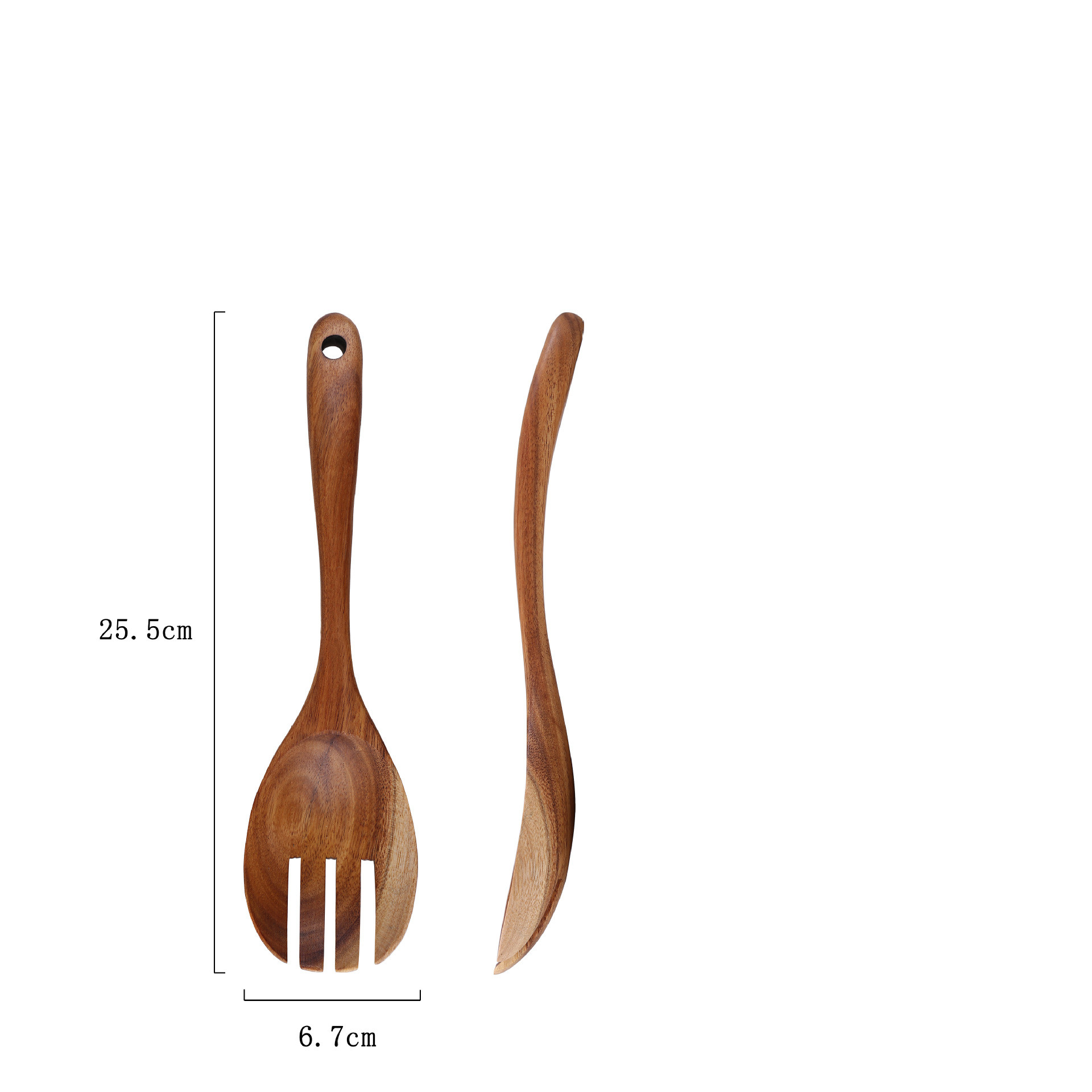 Natural Acacia Wood Bowl And Plate Dinnerware Set - Image 3