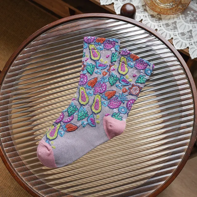 Mid tube Pile Socks Autumn And Winter Korean Version Of Sen Series Pink - Shop at LoveMi