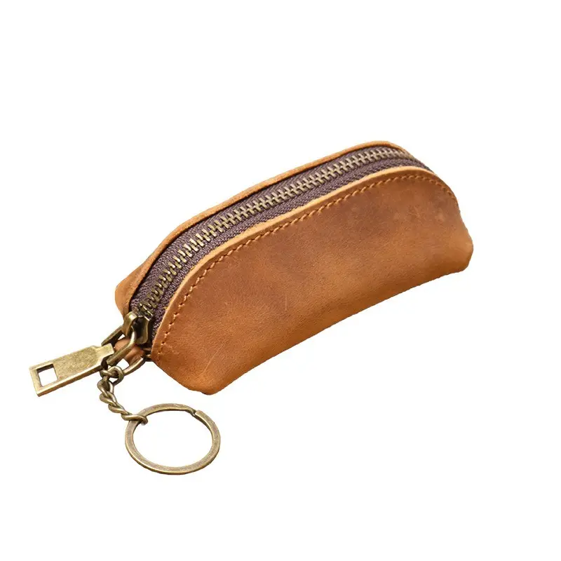 New Men's Genuine Leather Texture Coin Purse