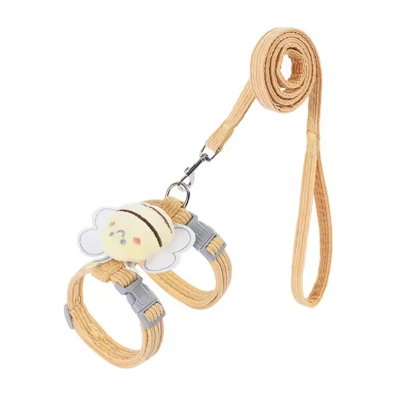 Kitten Harness Vest With Wing Decoration, Strap