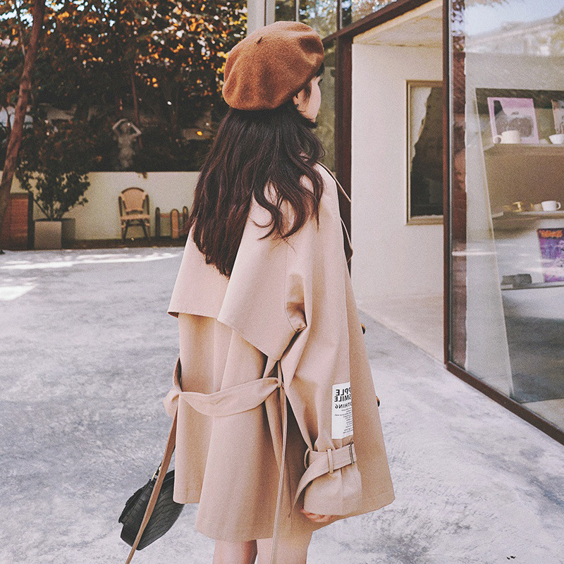 Women's Loose Windbreaker Jacket Khaki - Shop at LoveMi