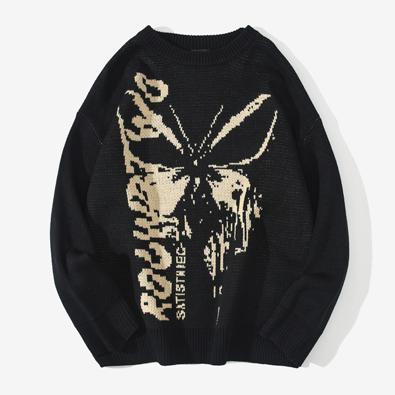 Men's And Women's Knitted Pattern Loose Sweater