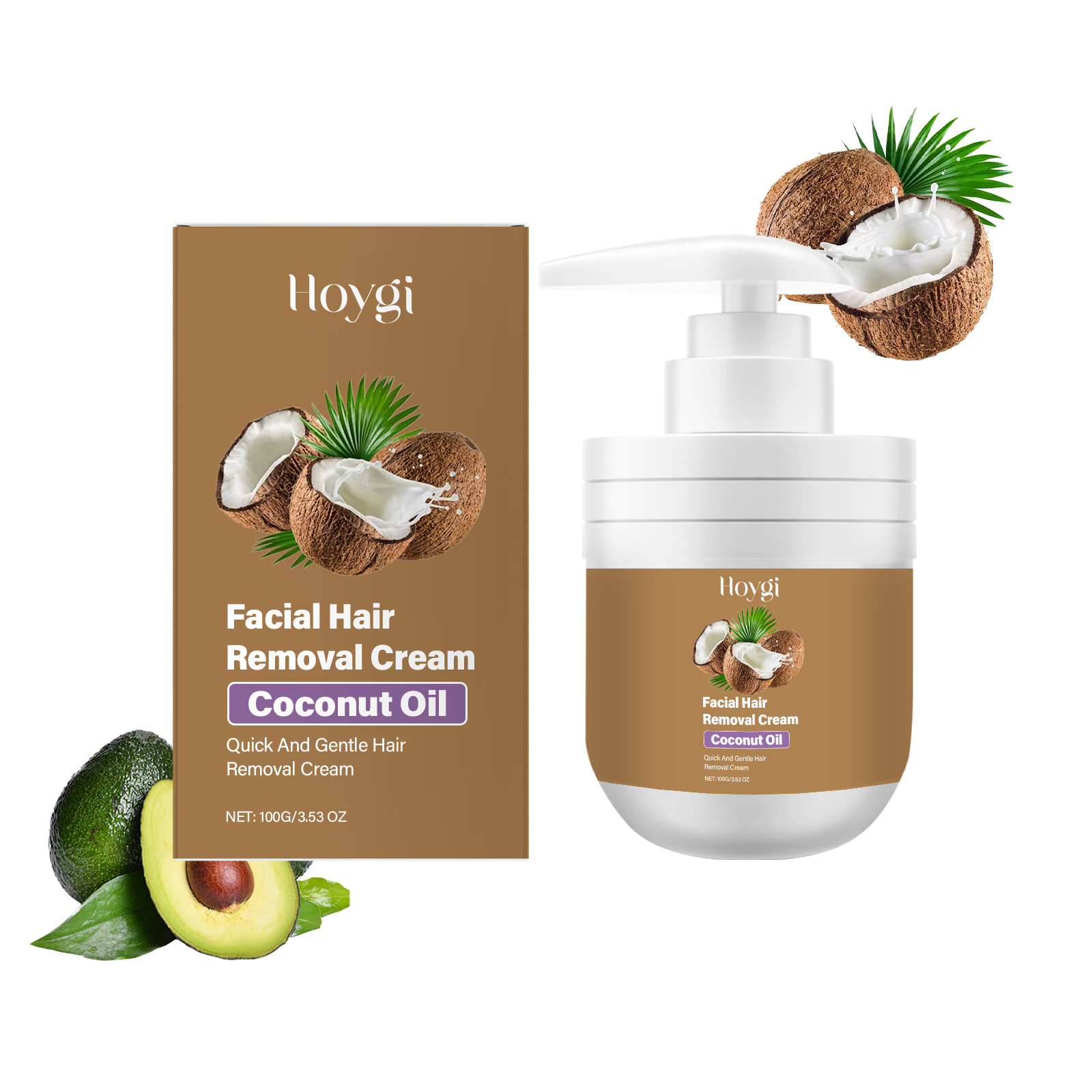 Coconut Facial Gentle Hair Removal Cream 1 00g  1box