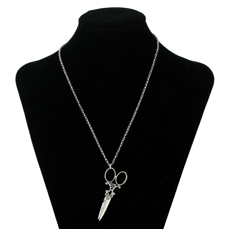 European And American Retro Personality Scissors-shaped Necklace