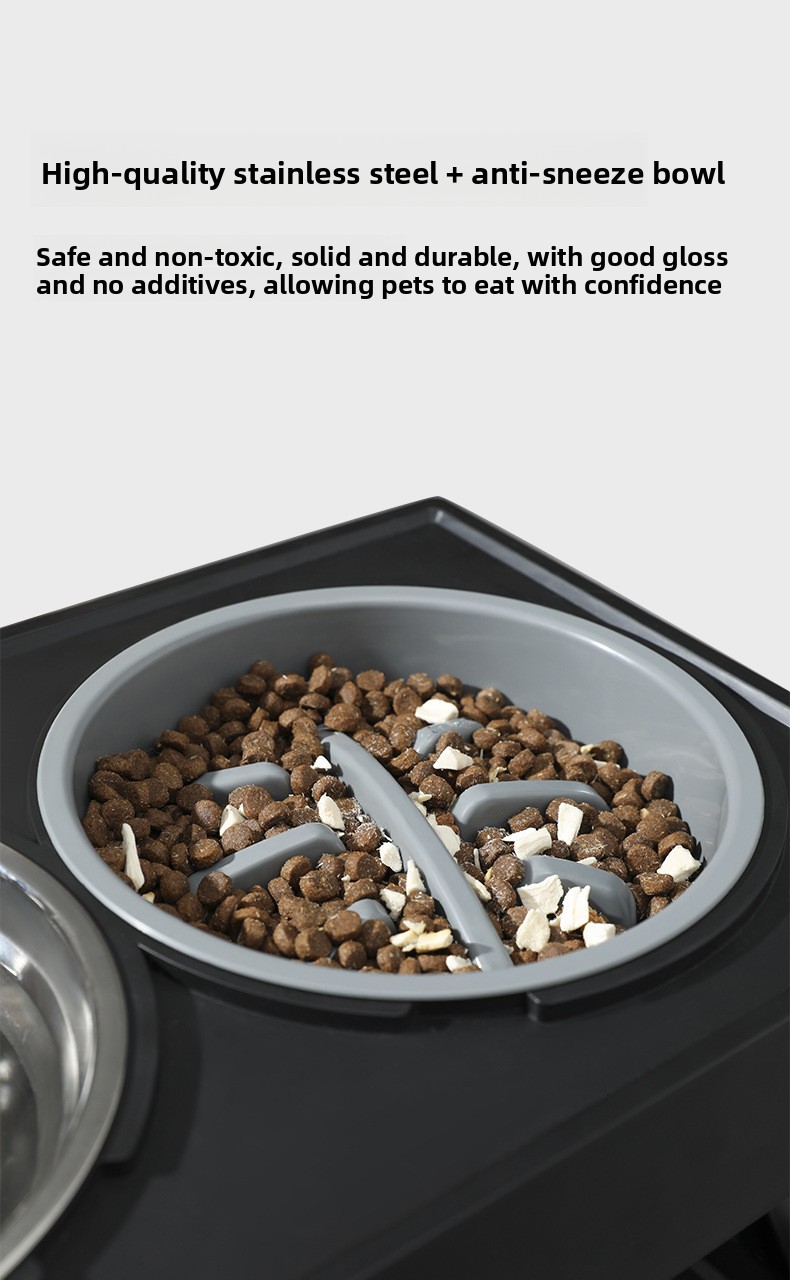 Cat And Dog Bowl Vertical Elevated Bowl