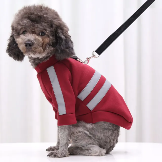 Tractionable Reflective Sweater Night Walking Dog Cat Pet Clothes Wine Red - Shop at LoveMi