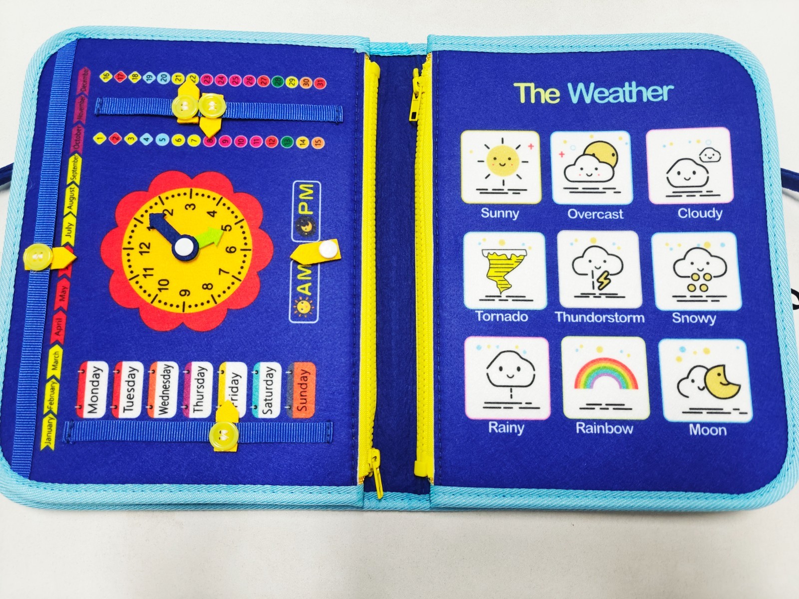 Toddler Busy Board Intelligence Learning Toys Sensory Montessori Book Kids Game