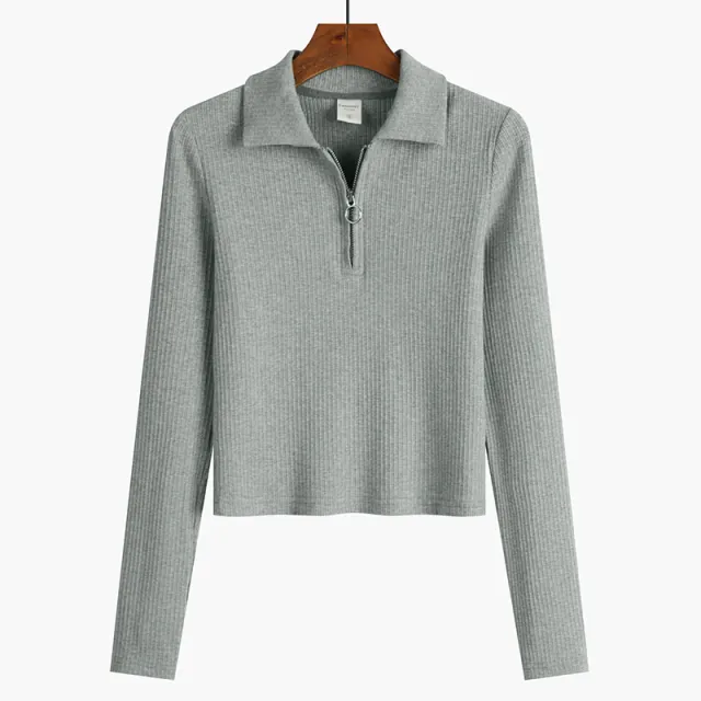 Korean Version Of The Design Sense Of The Minority Slim Long Grey - Shop at LoveMi