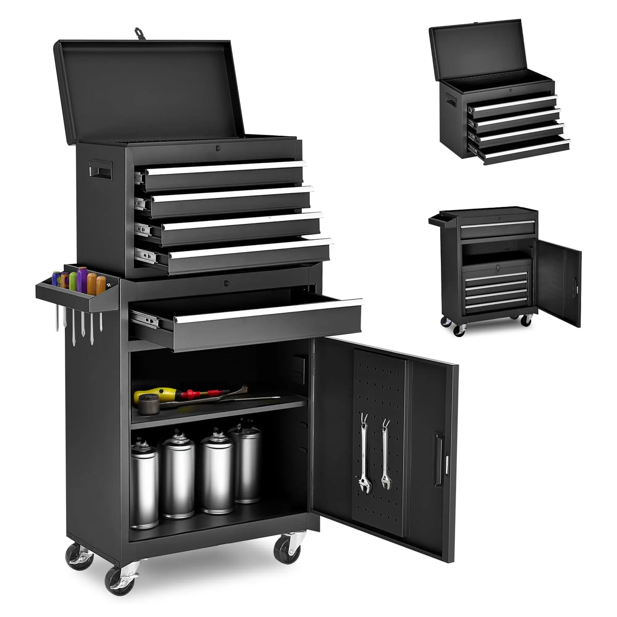 Excelo Tool Chest, 5-Drawer Rolling Storage Cabinet