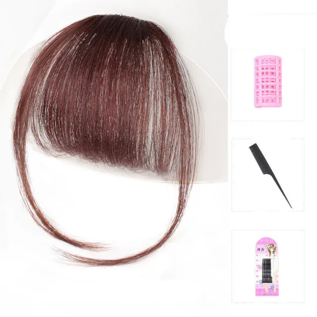 French 3d Air Bangs Wig Female Character Natural And Realistic Invisible Real Hair Piece 15 Style - Shop at LoveMi