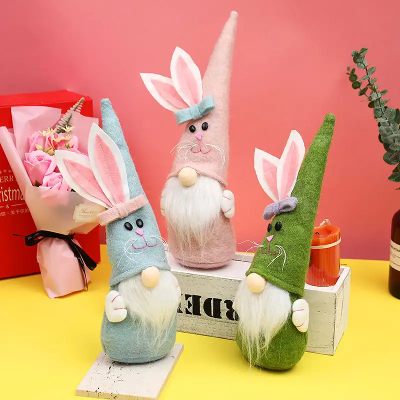 Easter Decoration Pointed Hat Cute Bunny Doll Home Decoration Ornaments