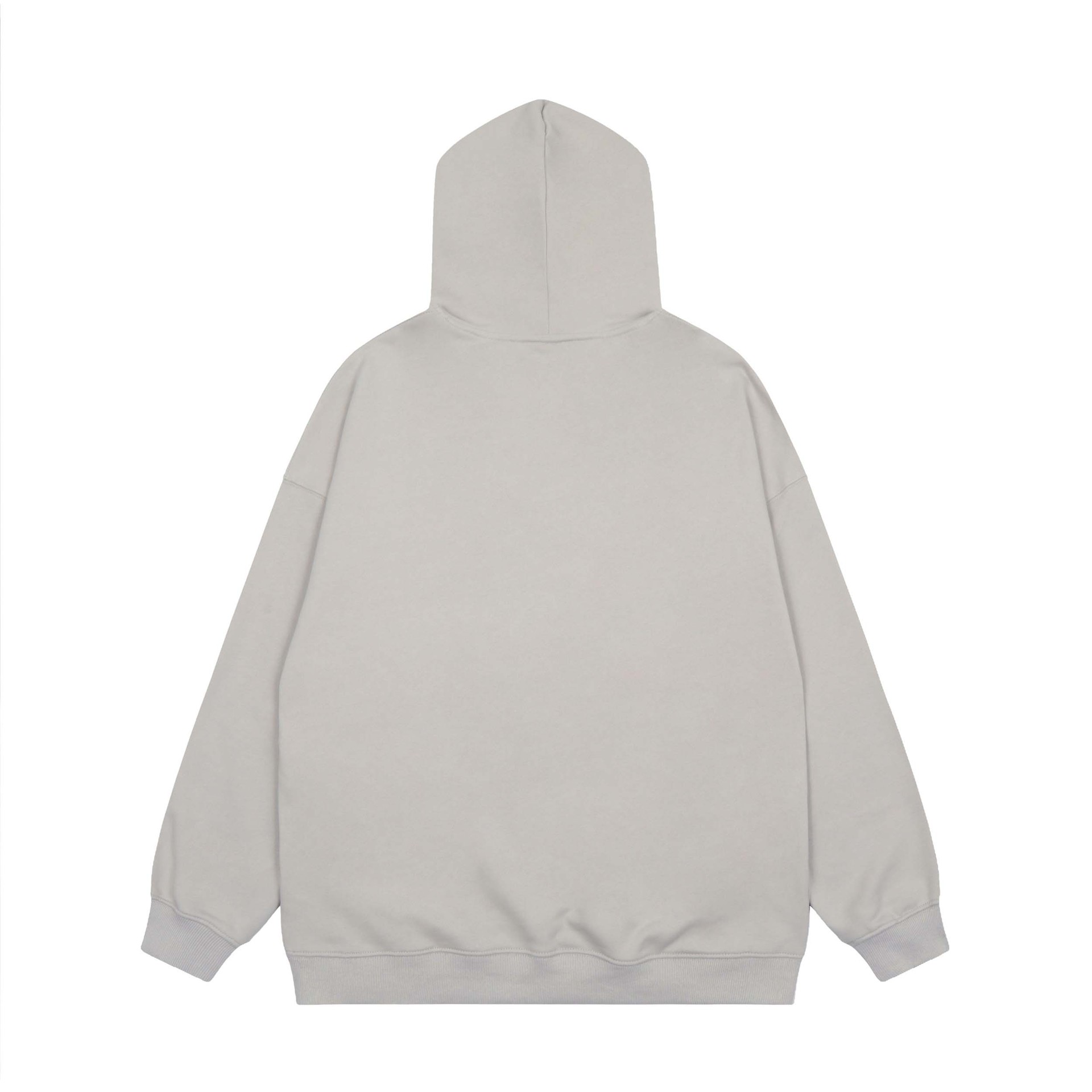 Title 8, Letter Printed Plush Hooded Sweater