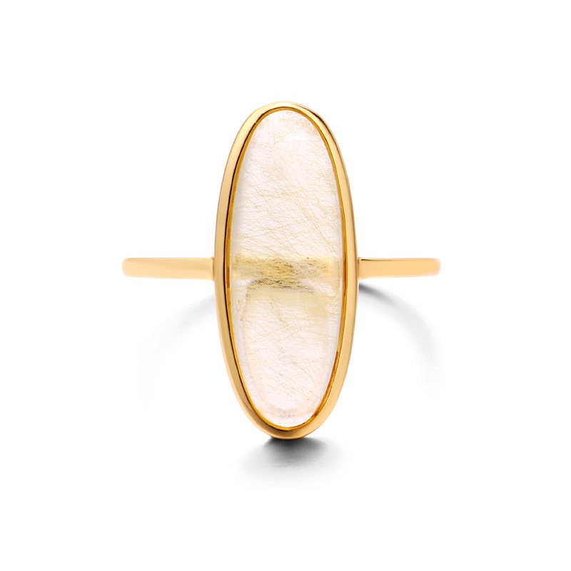 Title 4, Vintage Natural Gold Hair Crystal Ring. An eleg...