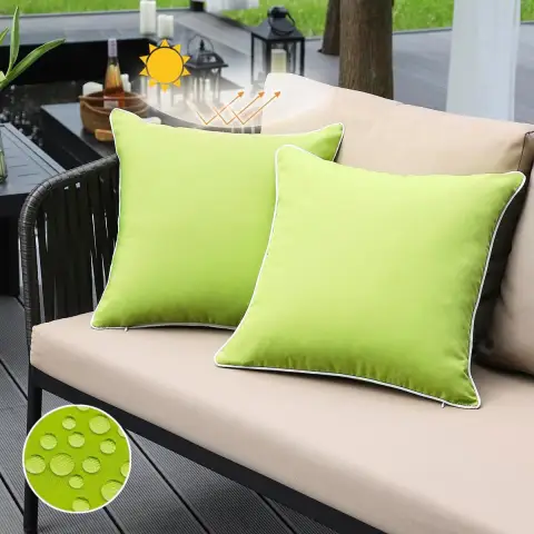 Outdoor Waterproof Solid Throw Decorative Pillow Cover Square Pillows