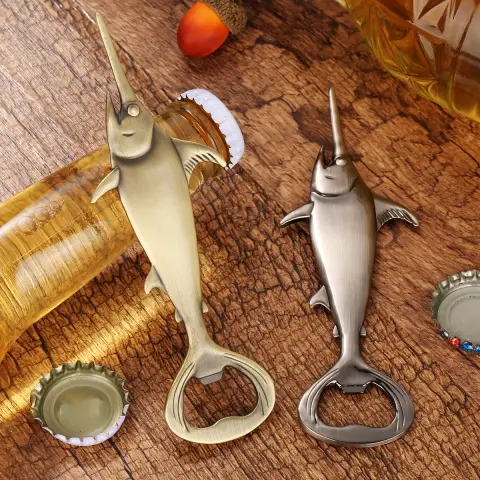 Creative swordfish handle metal beer bottle openers kitchen bar accessor