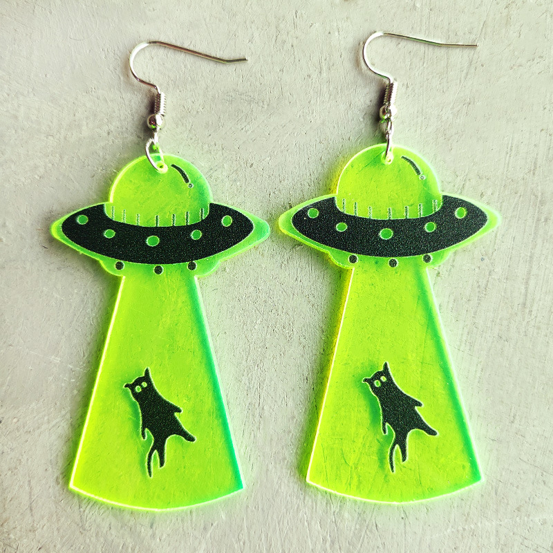 Witch's Hearth Fluorescent Acrylic Earrings
