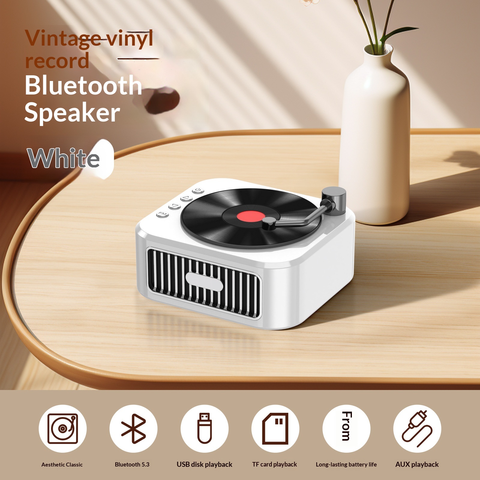 Mini platine rétro Bluetooth – enceinte vinyle