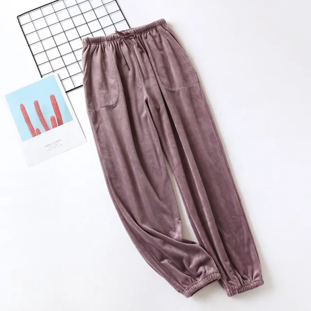 Plus Size Loose Women's Pajama Pants Home Trousers Purple2 - Shop at LoveMi