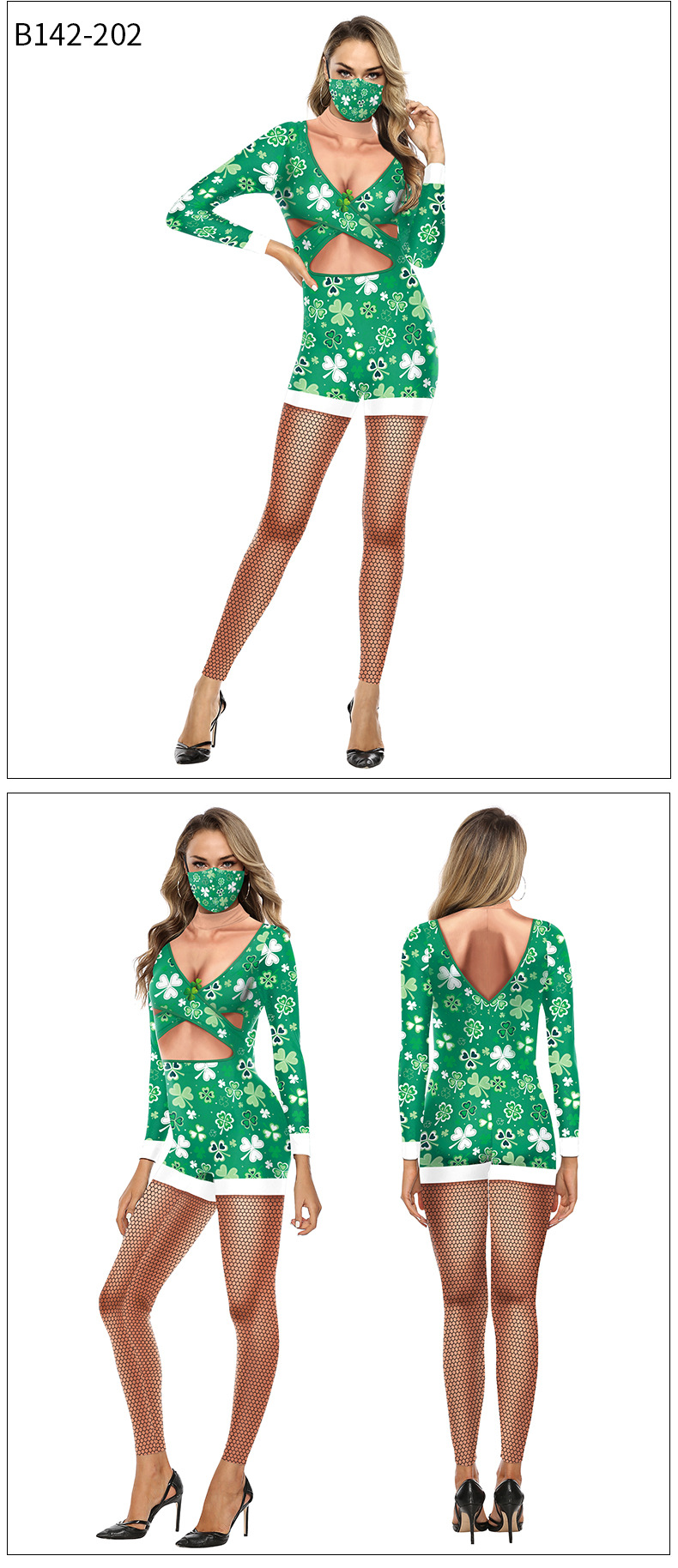 Title 8, Nuovo Jumpsuit Donna con Stampa Digitale 3D a F...