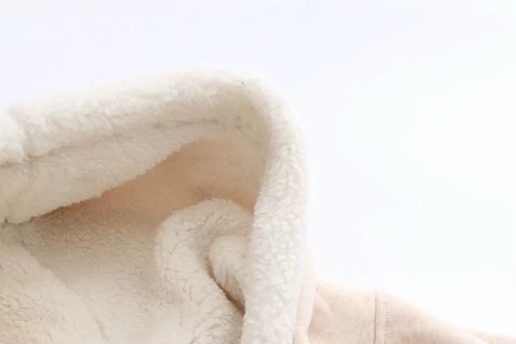 Fawn Print Plus Velvet Padded Hooded Cloak