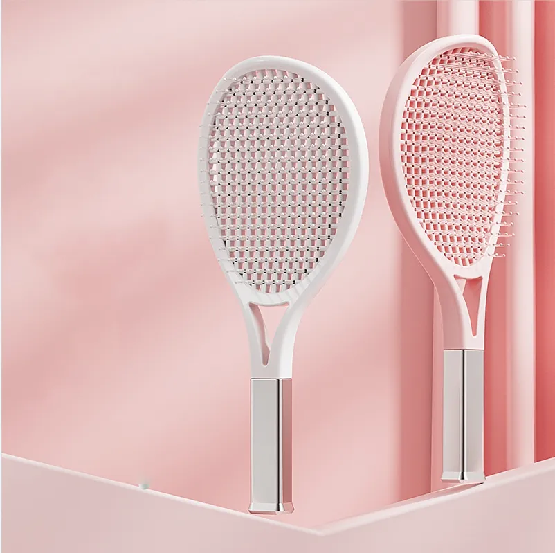 Hair Comb Tennis Racket Fluffy Combs High Skull Top Hair Artifact Airbag Cushion Massage Comb Barber Tools Hair Detangler Hairbrush For Thick Hair Self Cleaning Curly Hair Brush For Curly Hair – image 3