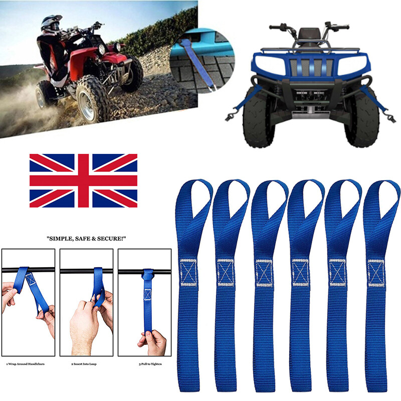 6pcs Motorcycle Motorbike Soft Loop Transport Tie Down Straps 2.5x30cm. — image 3