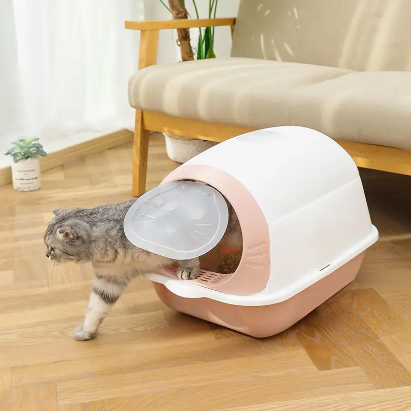 Elevated Semi-closed Litter Suction Deodorant Cat Toilet