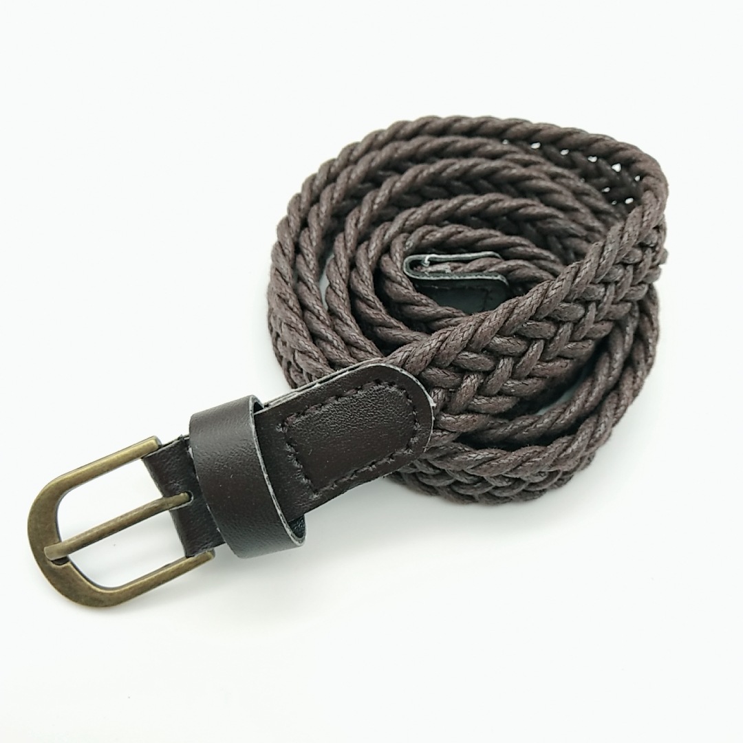 Title 5, Vintage Style Alloy Pin Buckle Wax Rope Braided...