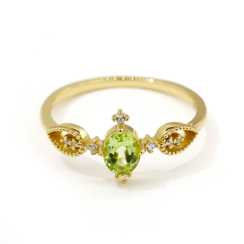Women's Light Luxury Olivine Ring