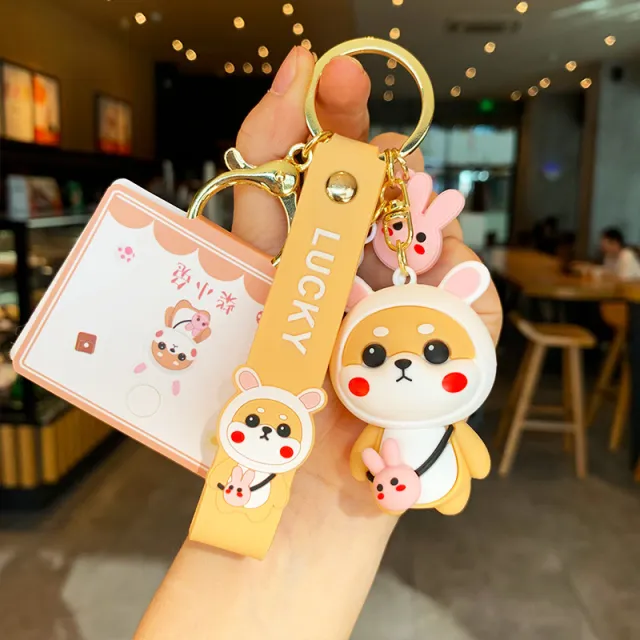 Creative Small Caichai Doll Car Key Chain Orange - Shop at LoveMi