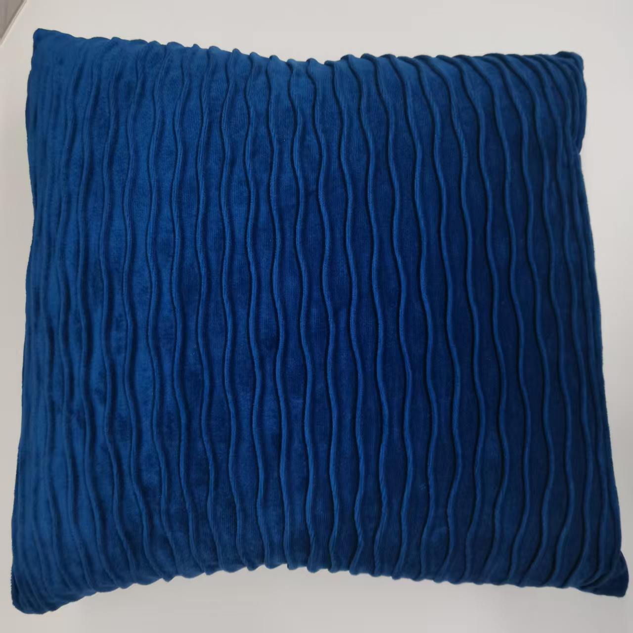 Wavy Textured Velvet Throw Pillow