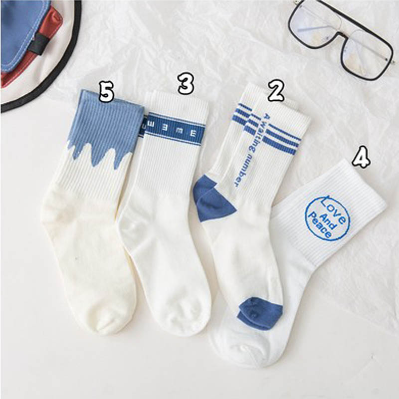 Title 9, Cute Japanese Cartoon Blue Striped Stockings fo...