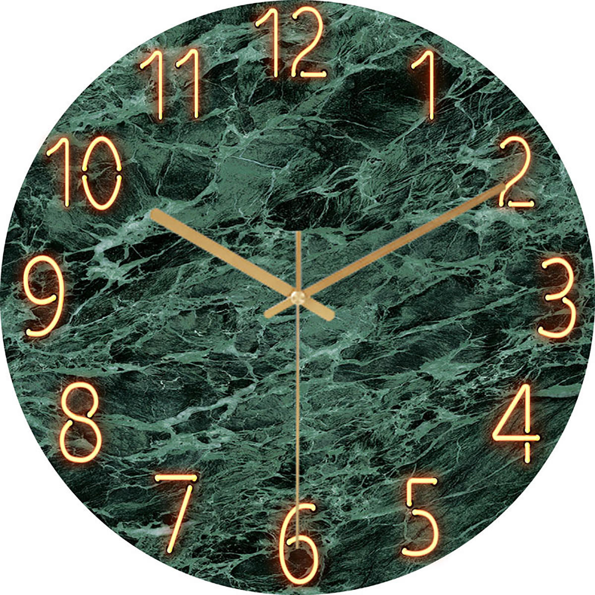 Glass Wall Clock, Sweep Movement