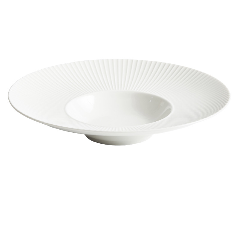 Title 6, White Creative Breakfast Straw Hat Plate