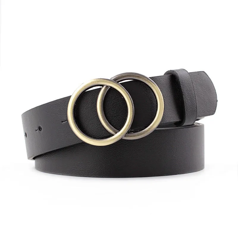 Fashion round button leopard zebra SNAKE BELT - Leopard