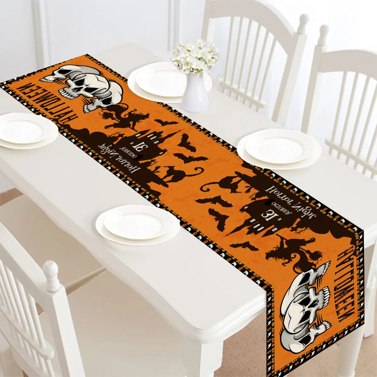 Halloween Table Runner Table Decoration Tablecloth – image 6