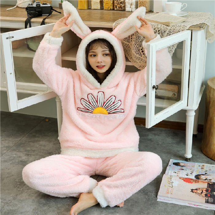 Title 11, Hooded Plush Padded Warm Home Service Suit