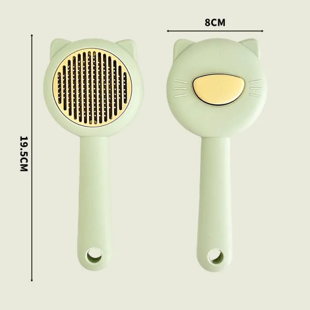 Cat Comb Self cleaning Beauty Comb Cat Hair Removal Artifact Cat And Dog Universal Pet Hair Removal Needle Comb Anti knotting Green - Shop at LoveMi