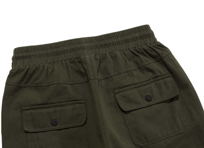 Title 12, Japanese Retro Multi-pocket Loose Cargo Trousers