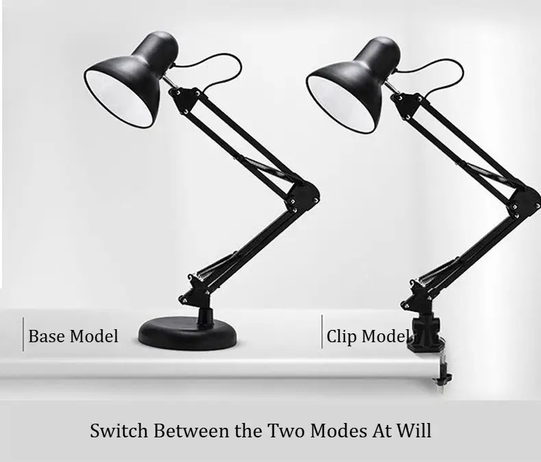 Desk Lamp Swing Arm Adjustable Architect Lamp With Base And Desk Clamp UK