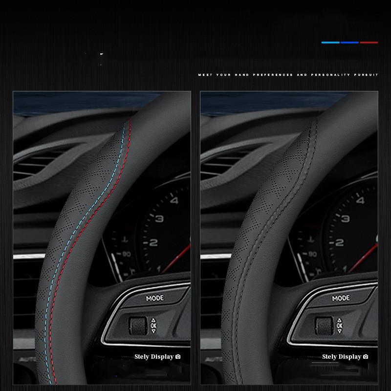 Four Seasons Universal Leather Car Steering Wheel Cover - Image 4
